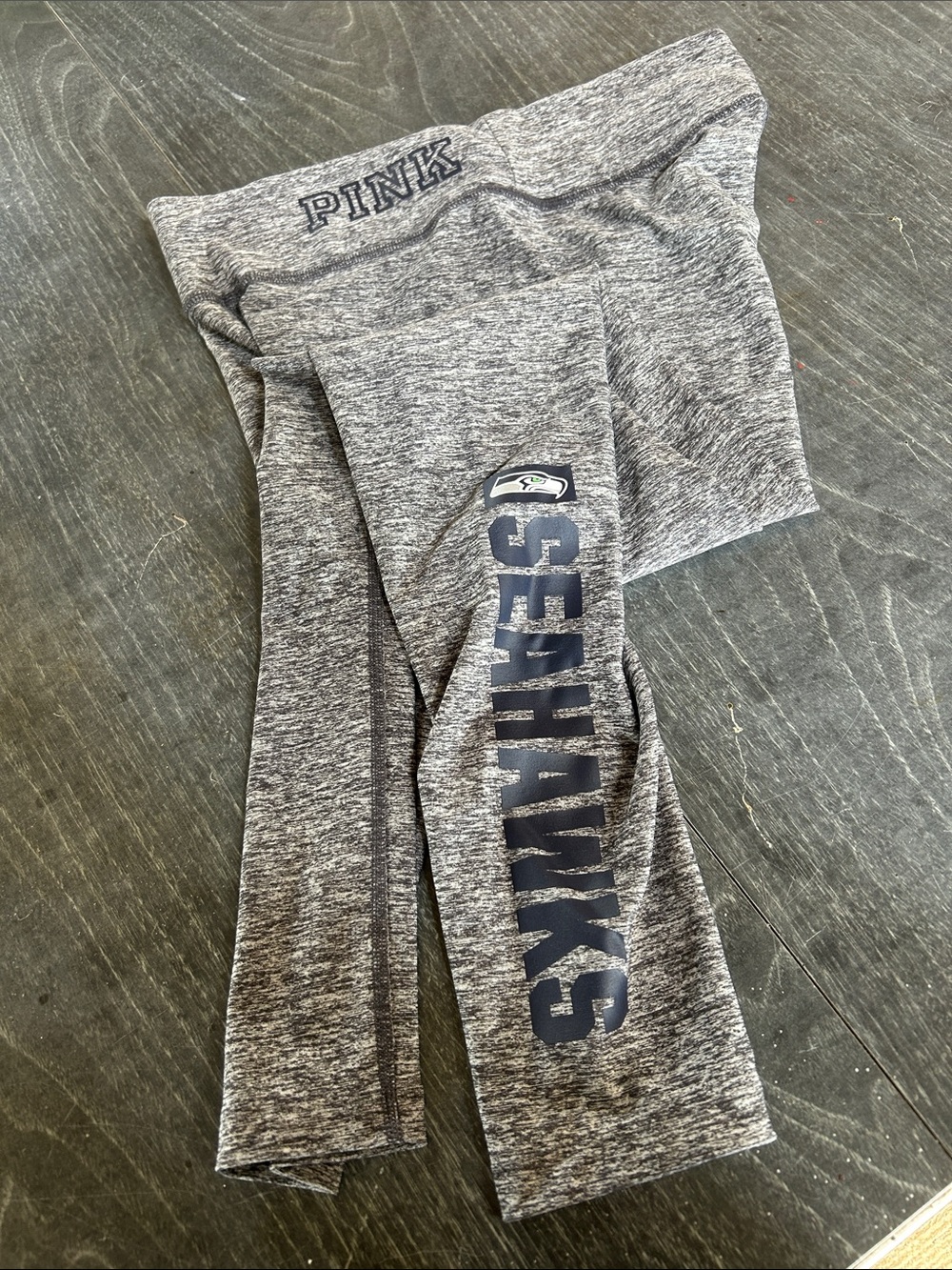 PINK Victoria's Secret Gray Seattle Seahawks Leggings